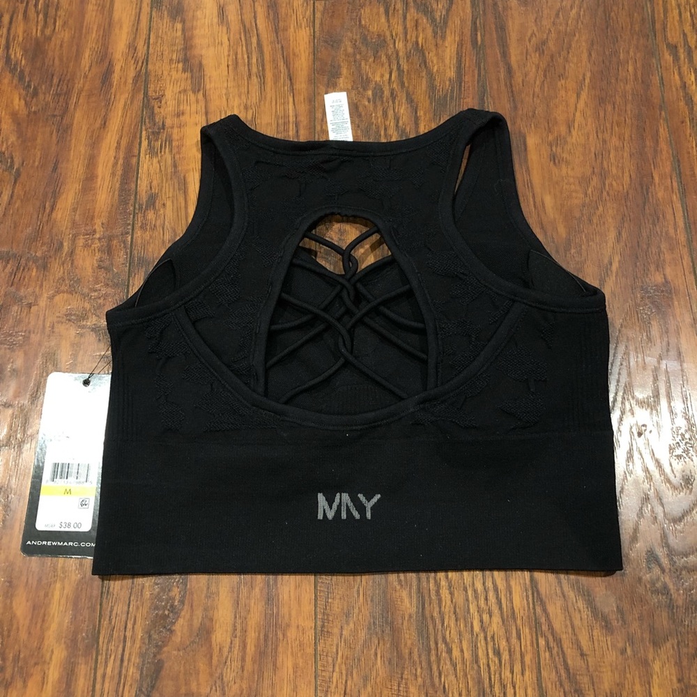 Andrew Marc performance black sports bra